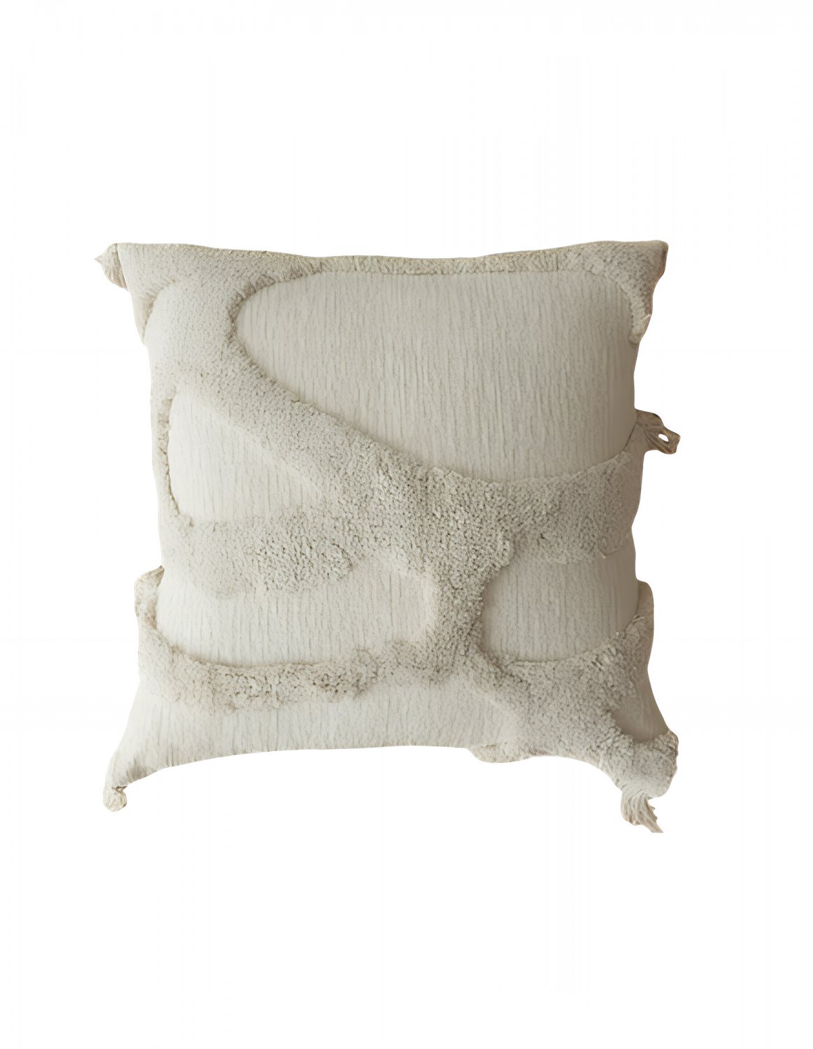 Anypillow Pillowcase Beige Tufted Embroidered Decorative Cushion Cover