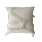 Anypillow Pillowcase Beige Tufted Embroidered Decorative Cushion Cover