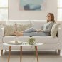 Anypillow Pillowcase Beige Abstract Lines Embroidered Decorative Cushion Cover