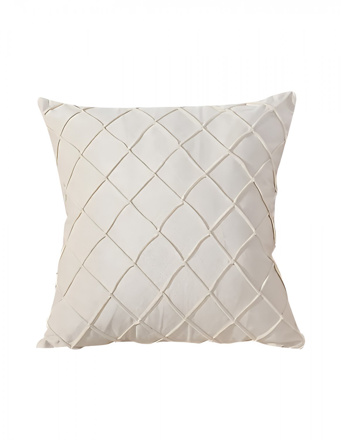 Anypillow Pillowcase White Diamond Lattice Embroidered Decorative Cushion Cover