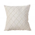 Anypillow Pillowcase White Diamond Lattice Embroidered Decorative Cushion Cover