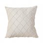 Anypillow Pillowcase White Diamond Lattice Embroidered Decorative Cushion Cover
