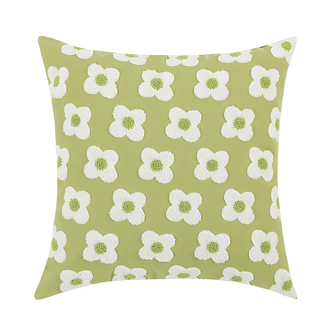 Anypillow Daisy Plush Pillowcase Floral Cushion Cover