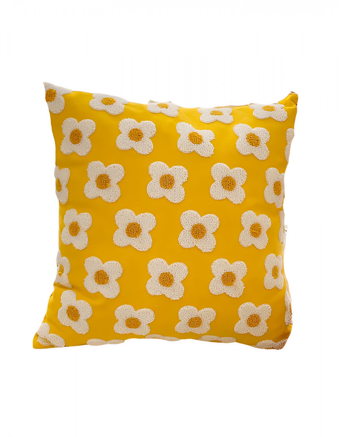 Anypillow Pillowcase Daisy Floral Embroidered Decorative Cushion Cover
