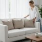 Anypillow Pillowcase Khaki Woven Decorative Cushion Cover