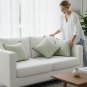 Anypillow Leaf Embroidered Plush Pillowcase Cushion