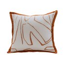 Anypillow Pillowcase White With Orange Abstract Line Print Decorative Cushion Cover