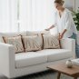 Anypillow Pillowcase White With Orange Abstract Line Print Decorative Cushion Cover