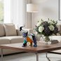 ANYDECO Medium Abstract Elephant Figurine, Geometric Graffiti Nordic Resin Decor