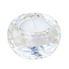 ANYDECO Candle Holder Clear K9 Crystal Glass Tealight Geometric Tabletop Home Decor