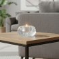 ANYDECO Candle Holder Clear K9 Crystal Glass Tealight Geometric Tabletop Home Decor
