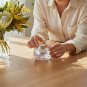 ANYDECO Candle Holder Clear K9 Crystal Glass Tealight Geometric Tabletop Home Decor