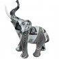 ANYDECO Figurine Hypnotic Opt Art Large Graffiti Elephant Sculpture Nordic Resin Statue Decor