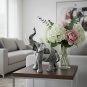 ANYDECO Figurine Hypnotic Opt Art Large Graffiti Elephant Sculpture Nordic Resin Statue Decor