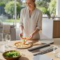 Anygleam 35.5x30.5cm Pizza Cutter & Shovel with Foldable Wooden Handle, Kitchen Tool
