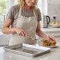 Anygleam 25x16cm Baking Pan Tray Aluminum Sheet Rectangular Bakeware Kitchen Oven Food Tools