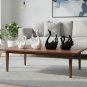 ANYDECO Figurine Set 2PC Nordic Ceramic Mini Swan Couple Statue Table Ornaments