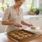 ANYGLEAM Baking Tray Golden Square Non Stick Oven Toaster Pastry Sheet Pan