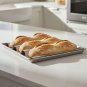 ANYGLEAM Baking Tray 3 Loaf Non Stick Perforated Oven Pastry Pan Molder With Hole