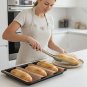 ANYGLEAM Baking Tray 3 Loaf Non Stick Perforated Oven Pastry Pan Molder With Hole