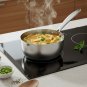 Anygleam Silver Non-Stick Stainless Steel Stock Pot with Lid, Universal Cooker
