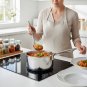 Anygleam Silver 304 Stainless Steel Saucepan with Lid, Small Milk & Soup Pot