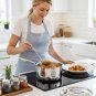 Anygleam Silver 304 Stainless Steel Saucepan with Lid, Small Milk & Soup Pot
