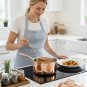 Anygleam Rose Gold 304 Stainless Steel Saucepan with Lid, Small Milk & Soup Pot