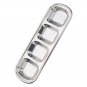 Anygleam Silver Stainless Steel 4 Grid Seasoning Sauce Dish Plates Dipping Kitchenware