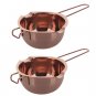 Anygleam 2Pcs Rose Gold Chocolate Melting Pot, Milk Heating Bowl Kitchen Tool