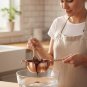 Anygleam 2Pcs Rose Gold Chocolate Melting Pot, Milk Heating Bowl Kitchen Tool