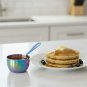 Anygleam 2Pcs Rainbow Mini Pouring Pots, Stainless Steel for Sauce, Chocolate & Butter