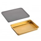 Anygleam Gold 2Pcs Food Grade Stainless Steel Crisper Box Food Storage with Lid Anygleam Gold 2Pcs Food Grade Stainless Steel Crisper Box Food Storage with Lid