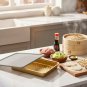 Anygleam Gold 2Pcs Food Grade Stainless Steel Crisper Box Food Storage with Lid