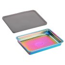 Anygleam Pink Rainbow 1Pc Food Grade Stainless Steel Crisper Box Food Storage with Lid Anygleam Pink Rainbow 1Pc Food Grade Stainless Steel Crisper Box Food Storage with Lid