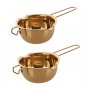Anygleam 2Pcs Gold Chocolate Melting Pots, Milk Heating Bowls Kitchen Tool