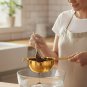 Anygleam 2Pcs Gold Chocolate Melting Pots, Milk Heating Bowls Kitchen Tool