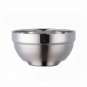 Anygleam Silver 5Pcs Big Stainless Steel Rice Bowl Single Anti-Scalding Layer Cooking Utensil