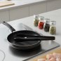 Anygleam 2Pcs Black Stainless Steel Tongs, Tableware for Salad, BBQ & Grill