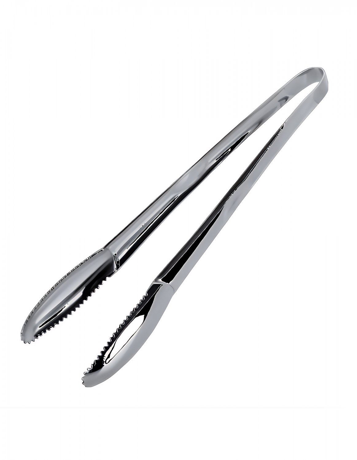 Anygleam 2Pcs Silver Stainless Steel Tongs, Tableware for Salad, BBQ & Grill