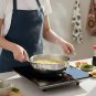 Anygleam 2Pcs Silver-S-L Stainless Steel HotPots, Single-Layer Soup & Noodle Pots