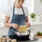 Anygleam 2Pcs Silver-S-L Stainless Steel HotPots, Single-Layer Soup & Noodle Pots