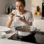 ANYGLEAM Silver Stainless Steel Stock Pot, Single-Layer Soup & Cooking Tool