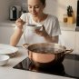 ANYGLEAM Rose Gold Stainless Steel Stock Pot, Single-Layer Soup & Cooking Tool