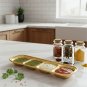 Anygleam Gold Stainless Steel 4 Grid Seasoning Sauce Dish Plates Dipping Kitchenware