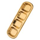 Anygleam Gold Stainless Steel 4 Grid Seasoning Sauce Dish Plates Dipping Kitchenware Anygleam Gold Stainless Steel 4 Grid Seasoning Sauce Dish Plates Dipping Kitchenware