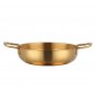 Anygleam Gold-L Stainless Steel Stock Pot, Single-Layer HotPot for Soup & Noodles
