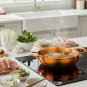 Anygleam Rainbow No.3-L Stainless Steel Stock Pot, Single-Layer HotPot for Soup & Noodles
