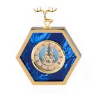 ANYHOUZ 23cm Hexagon Gold Desk Clock with Deer Head, Modern Tabletop Home Decor ANYHOUZ 23cm Hexagon Gold Desk Clock with Deer Head, Modern Tabletop Home Decor