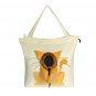 Anypet Beige Cat & Small Dog Carrier Handbag, Soft Collar Travel Tote with Safety Zippers